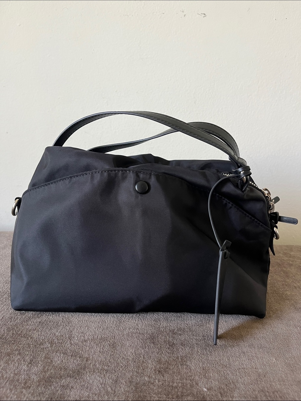 Velvet nylon crossbody